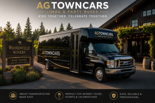 Woodinville winery shuttle by agtowncars limos and party bus