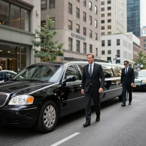 Corporate Limousine Service providing luxury executive transportation for business meetings and corporate events