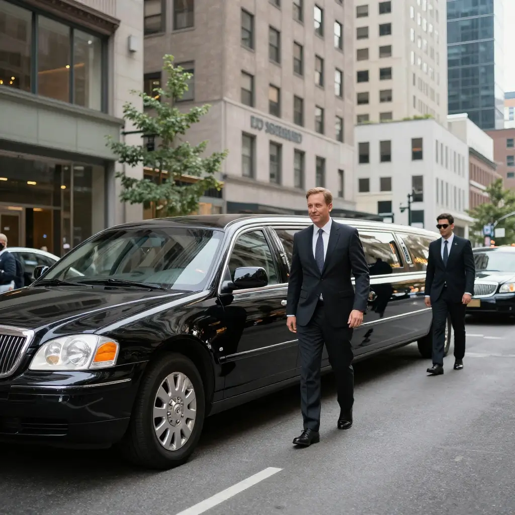 Corporate Limousine Service providing luxury executive transportation for business meetings and corporate events