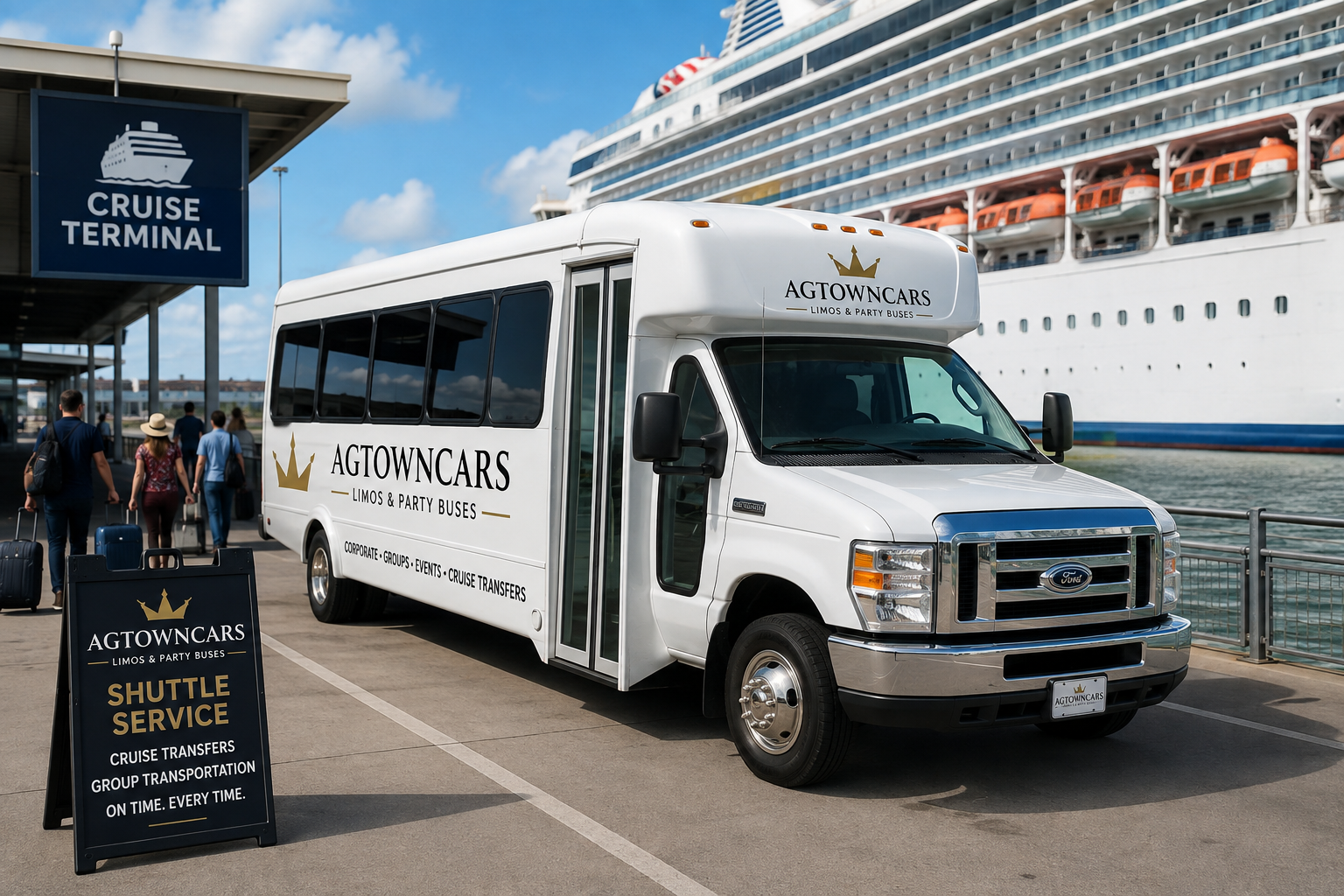cruiseship shuttle by agtowncars